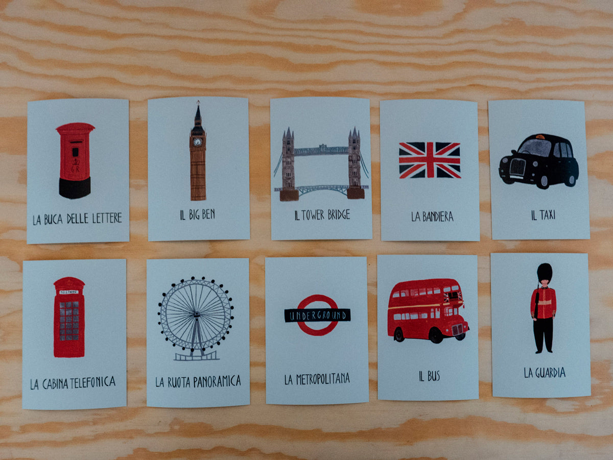 Carte delle Nomenclature in Viaggio - LONDRA
