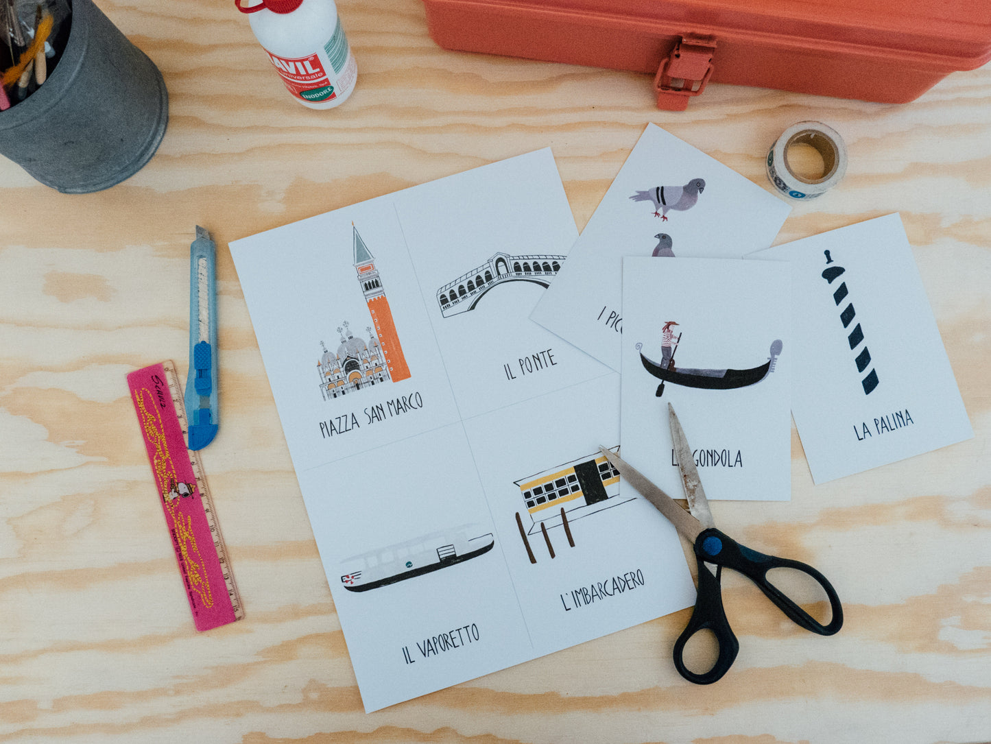 Traveling Nomenclature Cards - VENICE - Printable