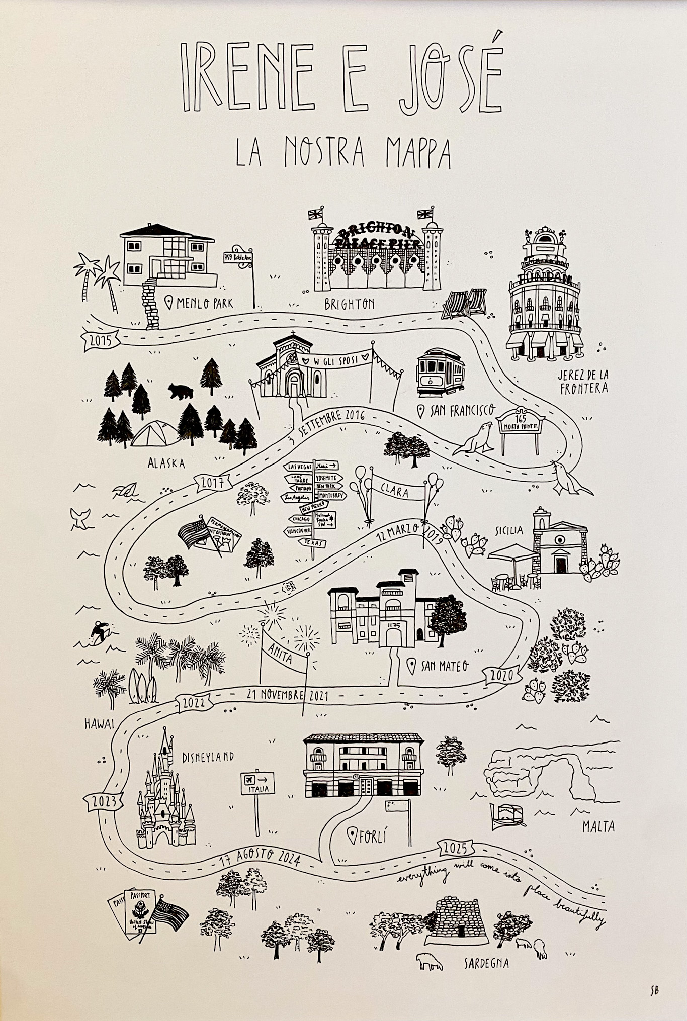 LA NOSTRA MAPPA - mappa illustrata personalizzata