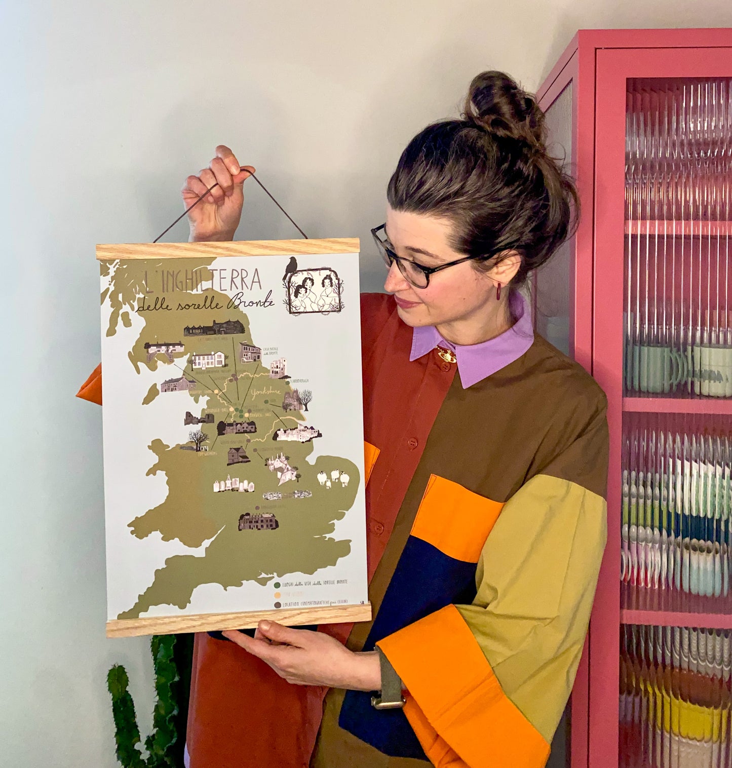 L'Inghilterra delle sorelle Brontë • mappa illustrata
